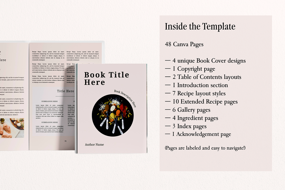 C R A V I N G | Recipe Book Canva Template preview 8