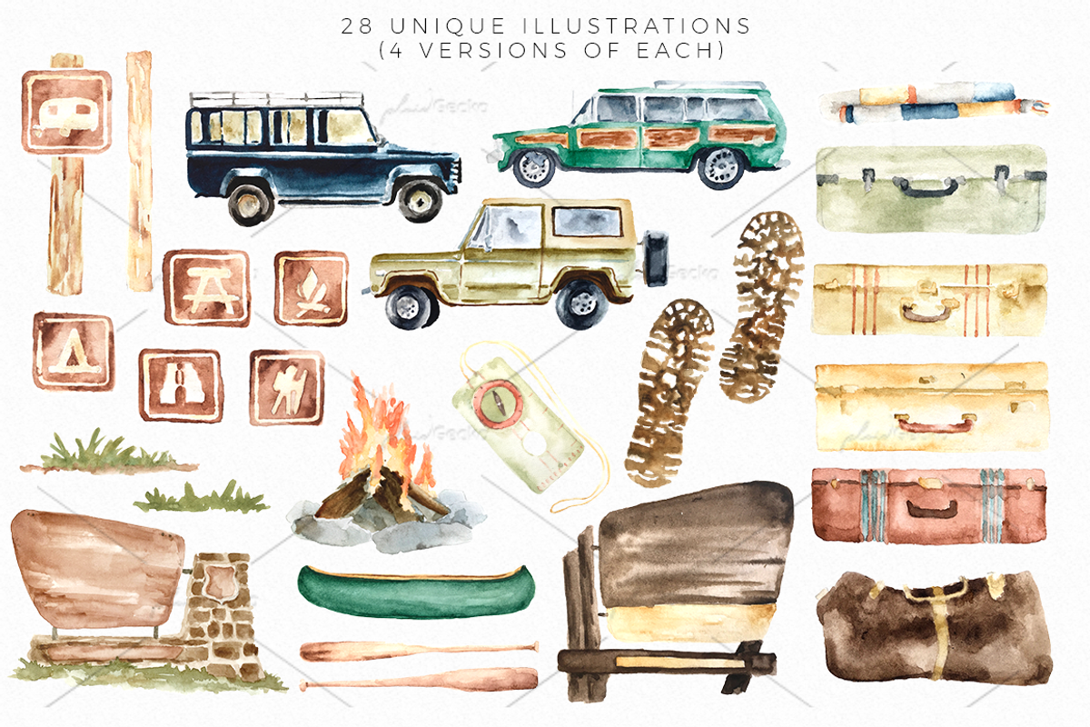 National Park Vacation Watercolor, an Illustration by plaidGecko (Photo 2 of 8)