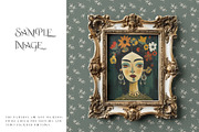 Vintage Frame & Wallpaper Mockup, a Household Mockup by mock-ups (Thumbnail 9 of 14)