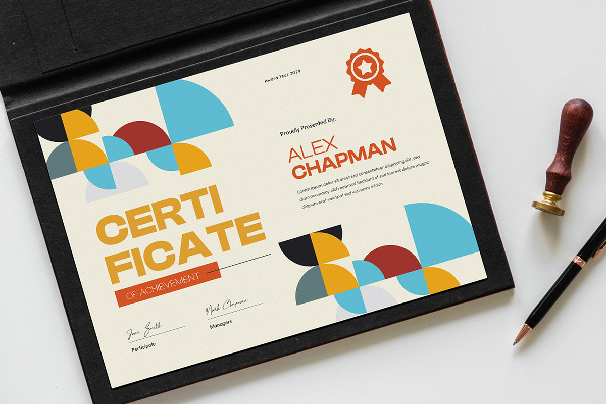 Certificate Template Design preview 2