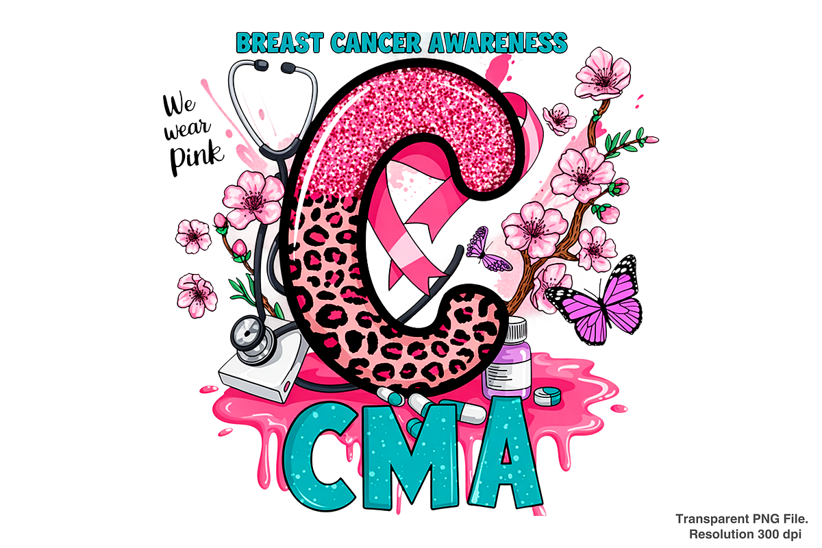 Breast Cancer CMA PNG, a Graphic by Clipart Bloom (Photo 1 of 2)