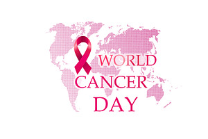 World Cancer Day banner. Hand drawn, an Object Illustration by Nenahliadava Design