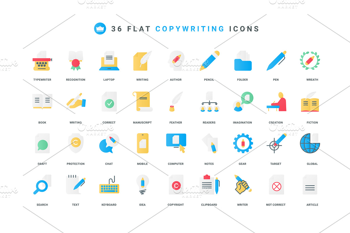 Content creation pen pencil icons, an Object Illustration by Lemberg Vector