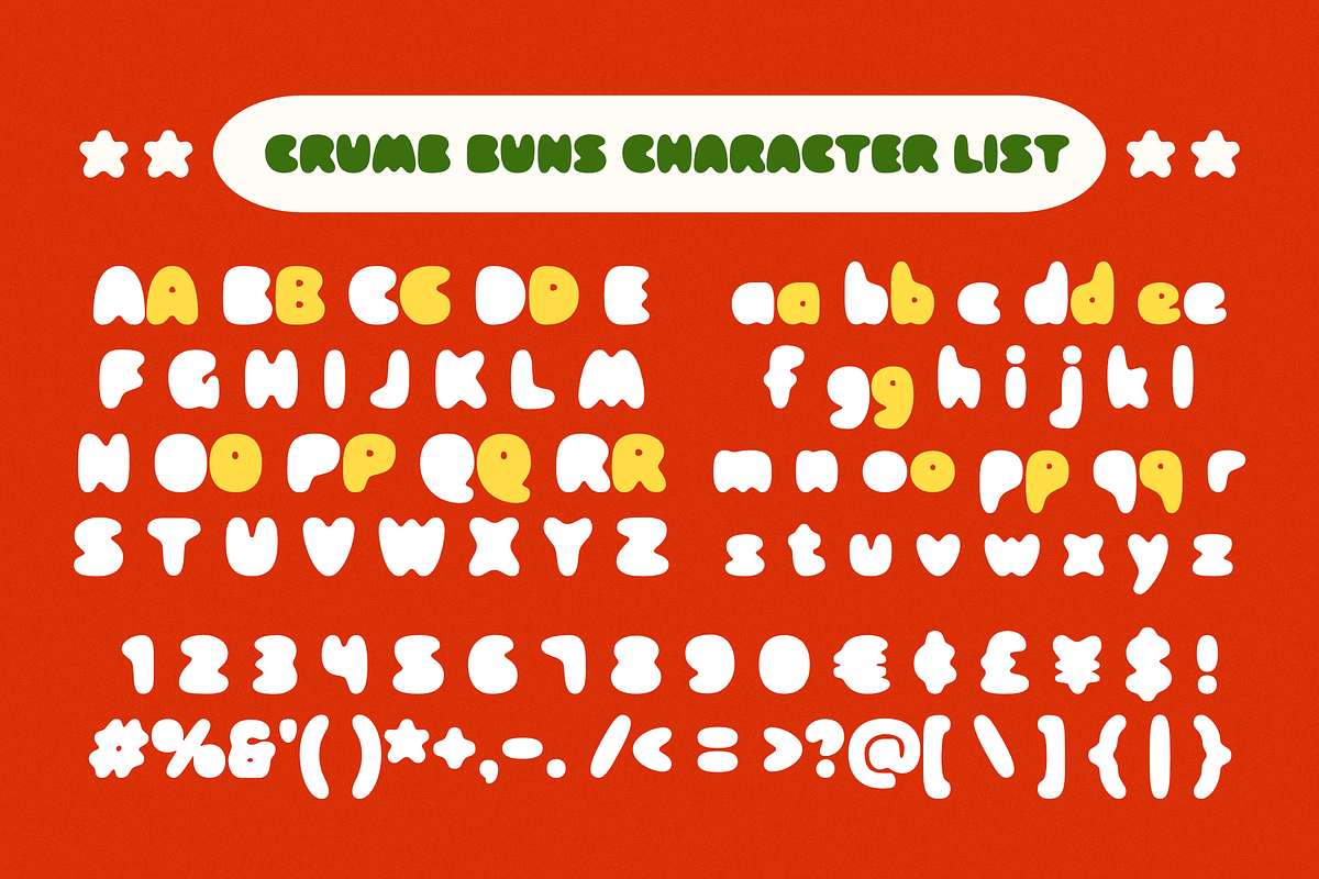 Crumb Buns - Retro Chunky Sans Font, a Sans Serif Font by Typia Nesia (Photo 11 of 12)