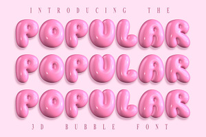 Popular 3D SVG Bitmap Font