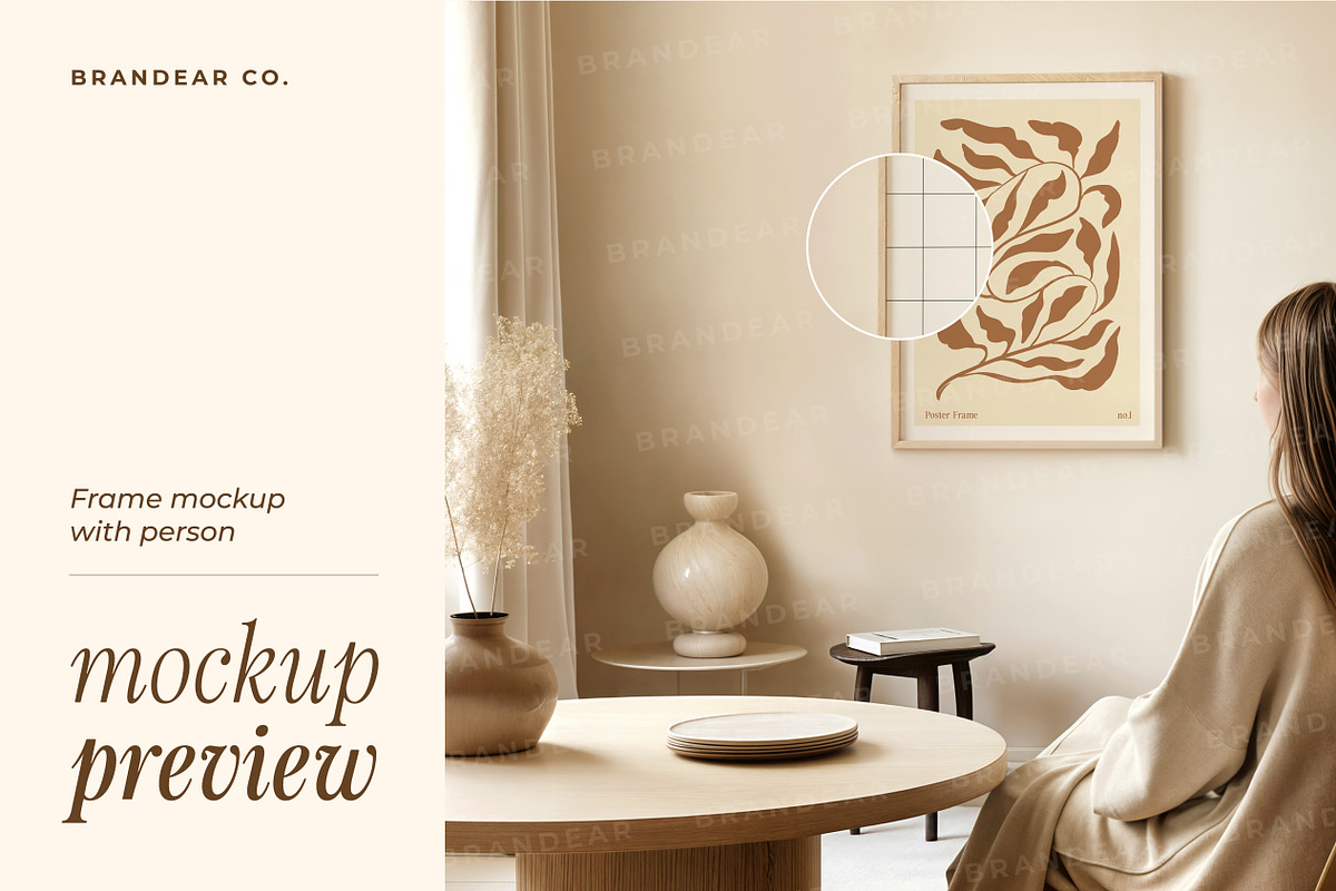 20 Frame Mockups with Person, a Household Mockup by Brandear Design (Photo 6 of 13)