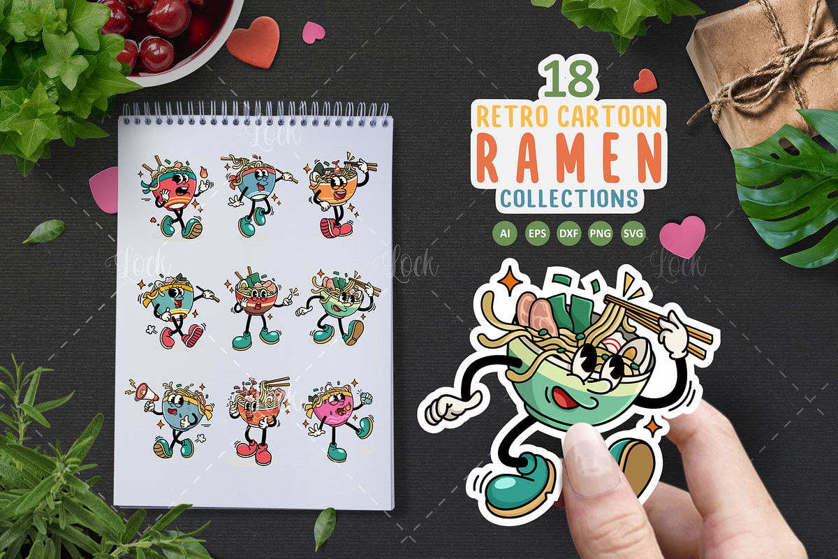 Ramen Japanese Cartoon, a Food Illustration by Allmostudio (Photo 2 of 2)
