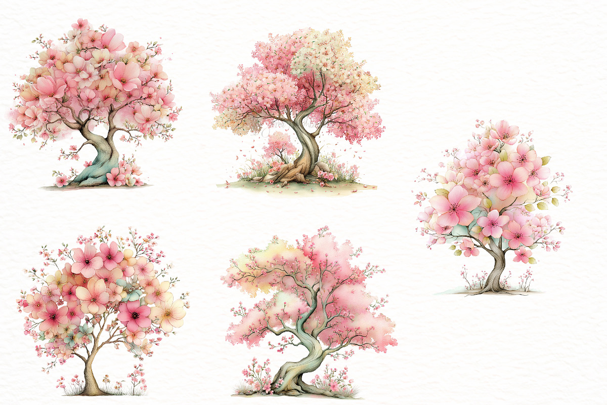 Whimsical Blossom Tree clipart, an Illustration by Designworld (Photo 3 of 8)