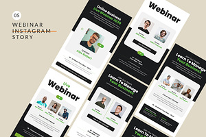 Webinar Social Media Stories, a Social Media Template by Pixelpick
