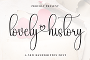 Lovely History | Script Font, a Handwritten Font by Scratchones (Thumbnail 1 of 9)