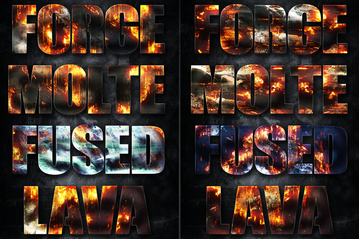 32 Fire Forged Layer Styles 4, a Layer Style Add-On by DesignFathoms (Photo 2 of 3)