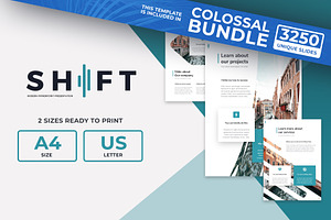 Shift Powerpoint Template - US & A4, a Presentation Template by Reshapely