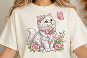 Cute Floral Cat Butterfly PNG, an Object Illustration by DreamCafeArt (Thumbnail 3 of 6)