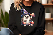 Autumn Cute Hedgehog Sublimation Cli, an Illustration by DreamCafeArt (Thumbnail 6 of 9)
