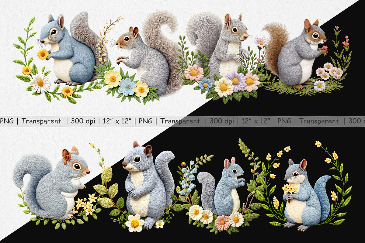 Grey Squirrel Clipart, a Graphic by Artnoy (Photo 2 of 5)