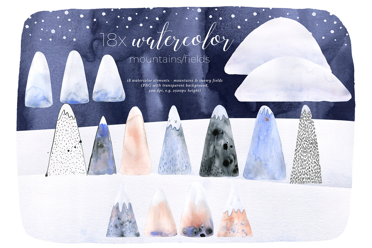 A Walk in the Mountains Watercolors, a Decorative Illustration by Bibela (Photo 5 of 14)