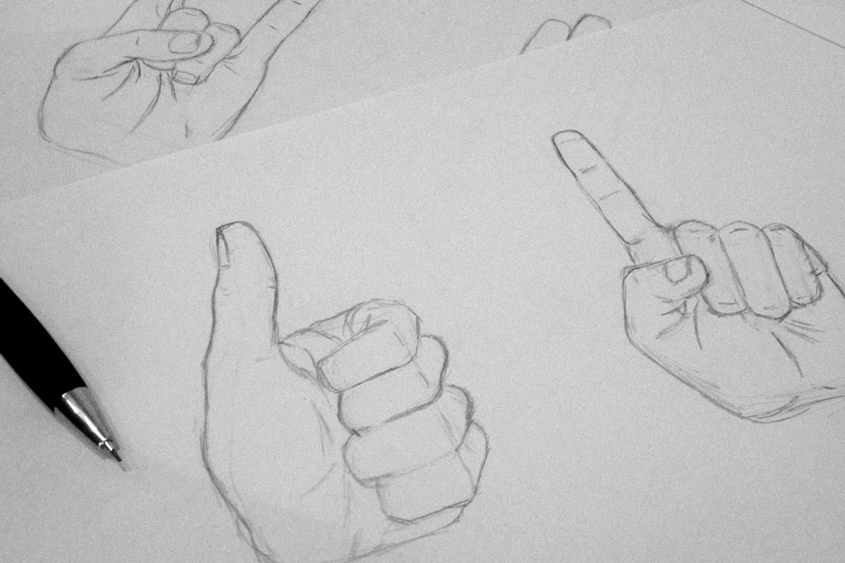 Hand Illustrated Hands and Fists, an Illustration by GhostlyPixels (Photo 4 of 4)