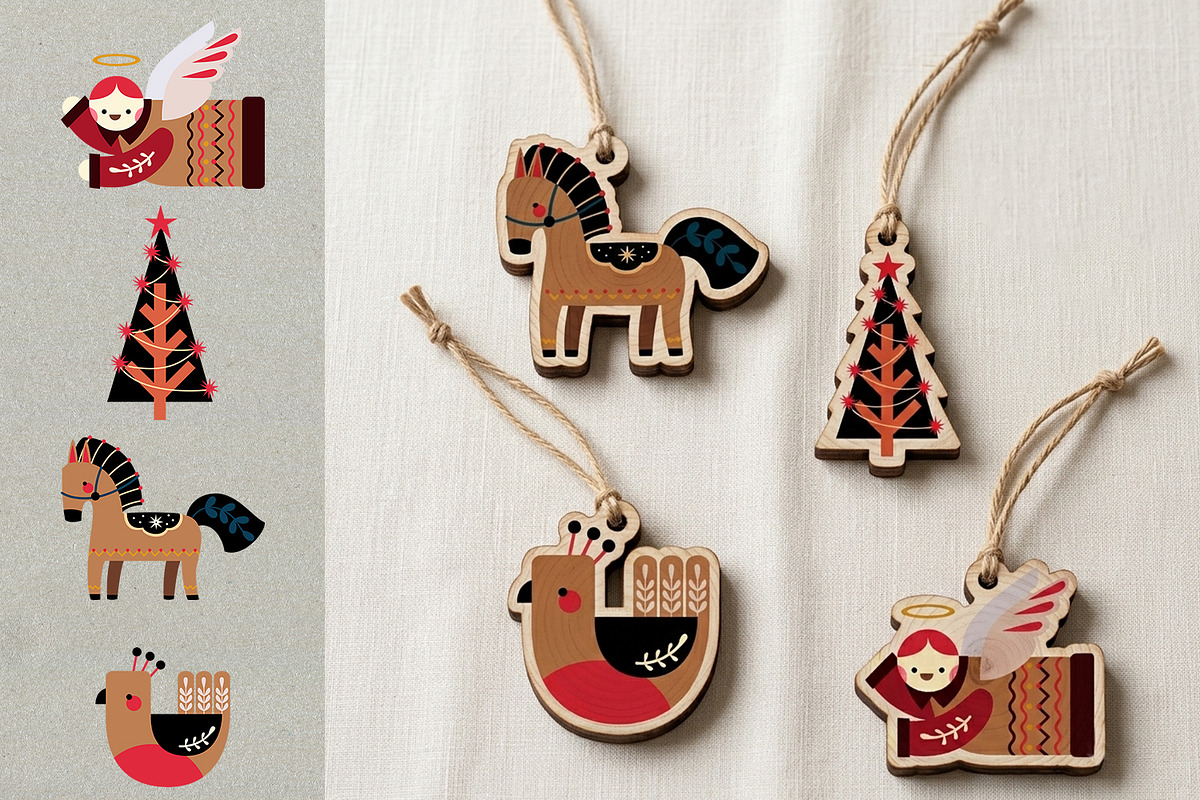 Nordic Christmas Scandinavian Folk, a Decorative Illustration by the_myro (Photo 4 of 12)