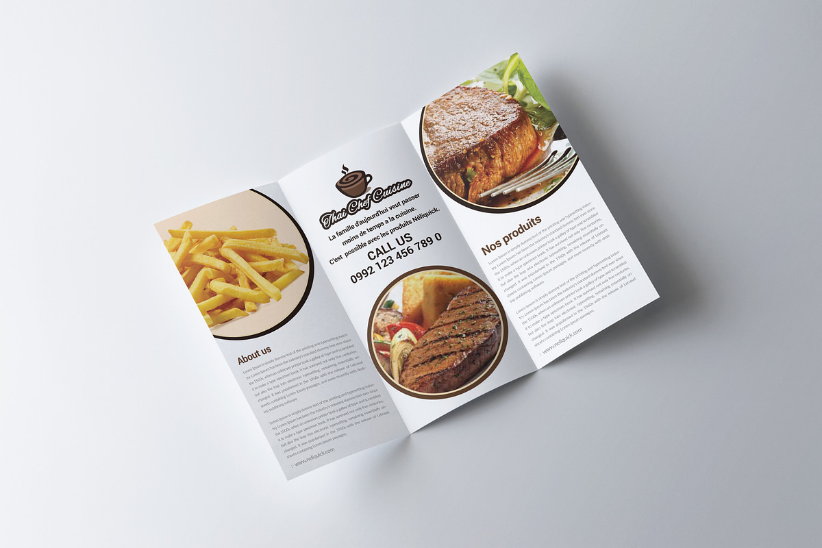 Trifold Brochure Restaurant Cafe, a Brochure Template by AfzaalGraphics (Photo 3 of 5)