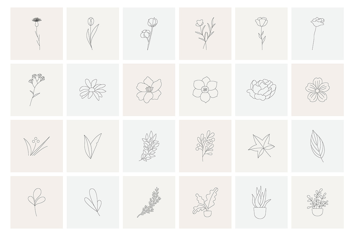 Botanical hand drawn elements, an Outline Icon by mayrum (Photo 9 of 10)