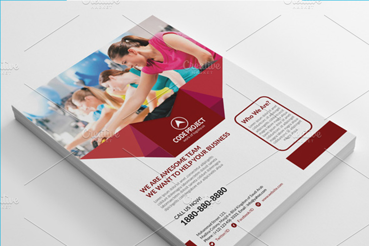Code Projects Flyers Template Design, a Flyer Template by shujaktk