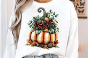 Watercolor Cute Autumn Fall Clipart, a Transportation Illustration by SinaCreation (Thumbnail 5 of 9)
