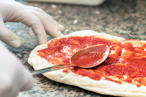 Pizza preparation, a Food & Drink Photo by KYNA STUDIO