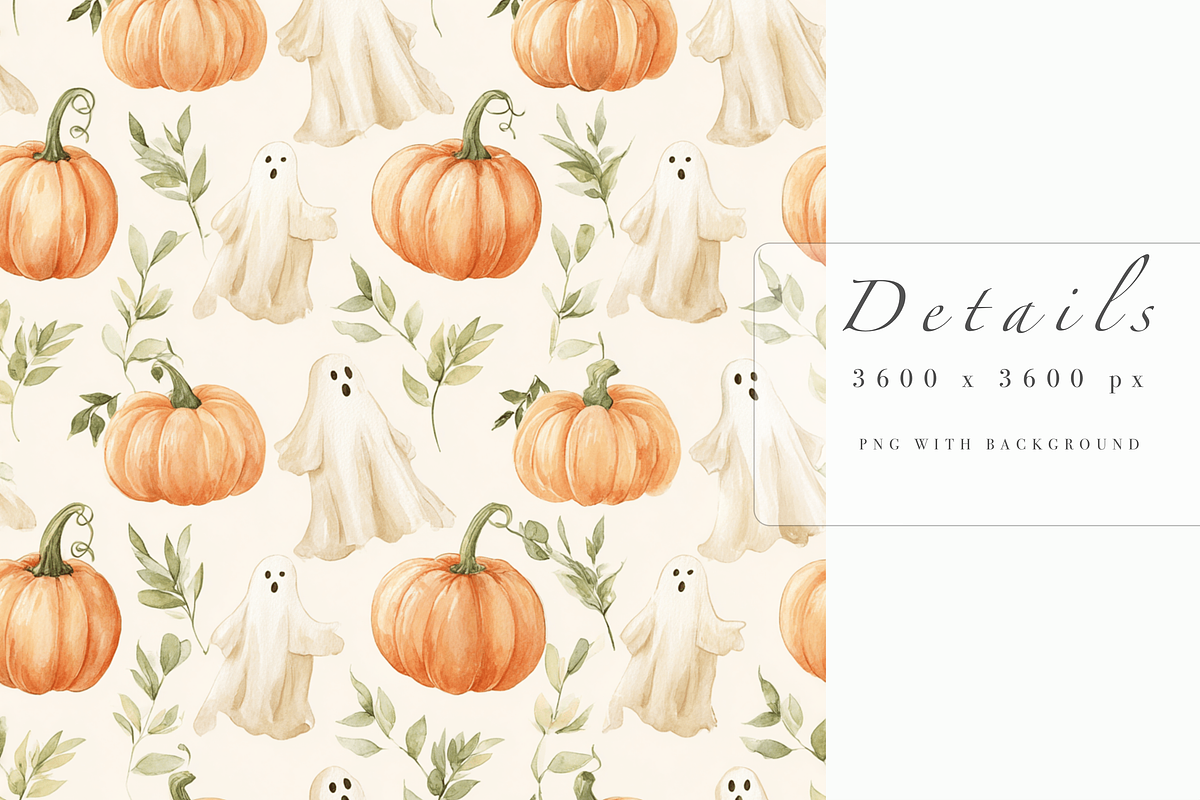 Cute Halloween Seamless Pattern, a Pattern Graphic by Pati Charm Studio (Photo 5 of 7)