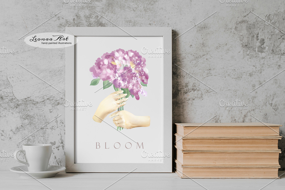 Lilac Watercolor Clipart Set, a Seasonal Illustration by Leonaa art (Photo 6 of 8)