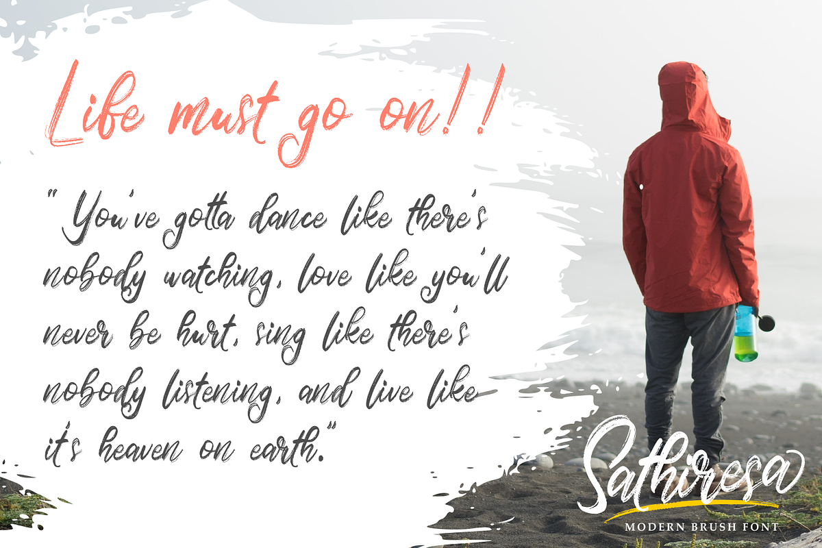Sathiresa Modern Brush Font, a Script Font by zeenesia (Photo 8 of 11)