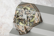 Ivory & Taupe Art Nouveau Silk Scarf, an Object Graphic by ilustrinna (Thumbnail 8 of 9)