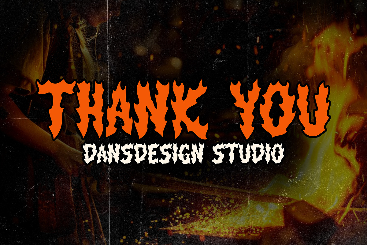 Ember Molten Fire Graffiti Metal, a Blackletter Font by dansdesign (Photo 12 of 12)