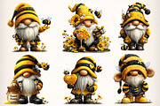 Honey Bee Gnome Watercolor Clipart, an Illustration by Dream Creation (Thumbnail 6 of 7)