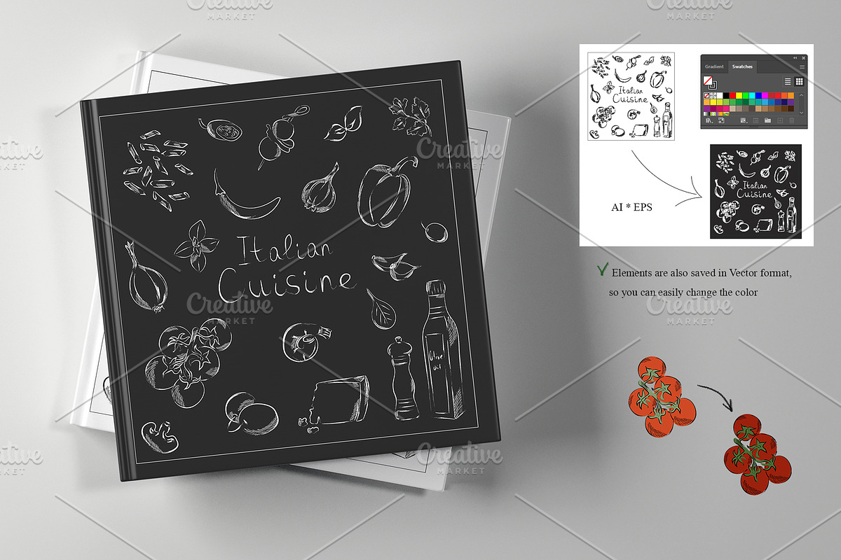 Italian Cuisine Vector Collection, a Graphic by MayaNavits (Photo 5 of 16)