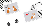 Lovely Corgi Dogs: cliparts & more, a Background Graphic by NKTN graphics (Thumbnail 4 of 7)