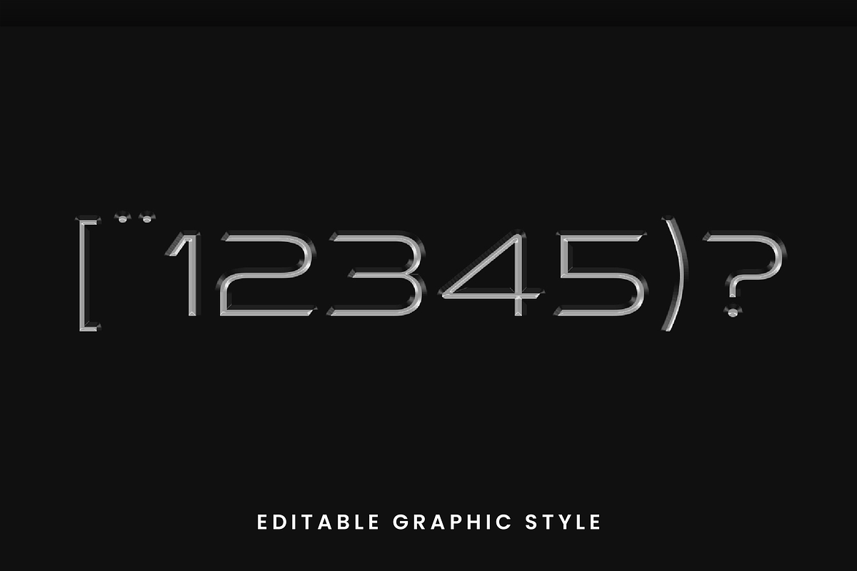 Glossy Chrome Minimal Text Effect preview 2