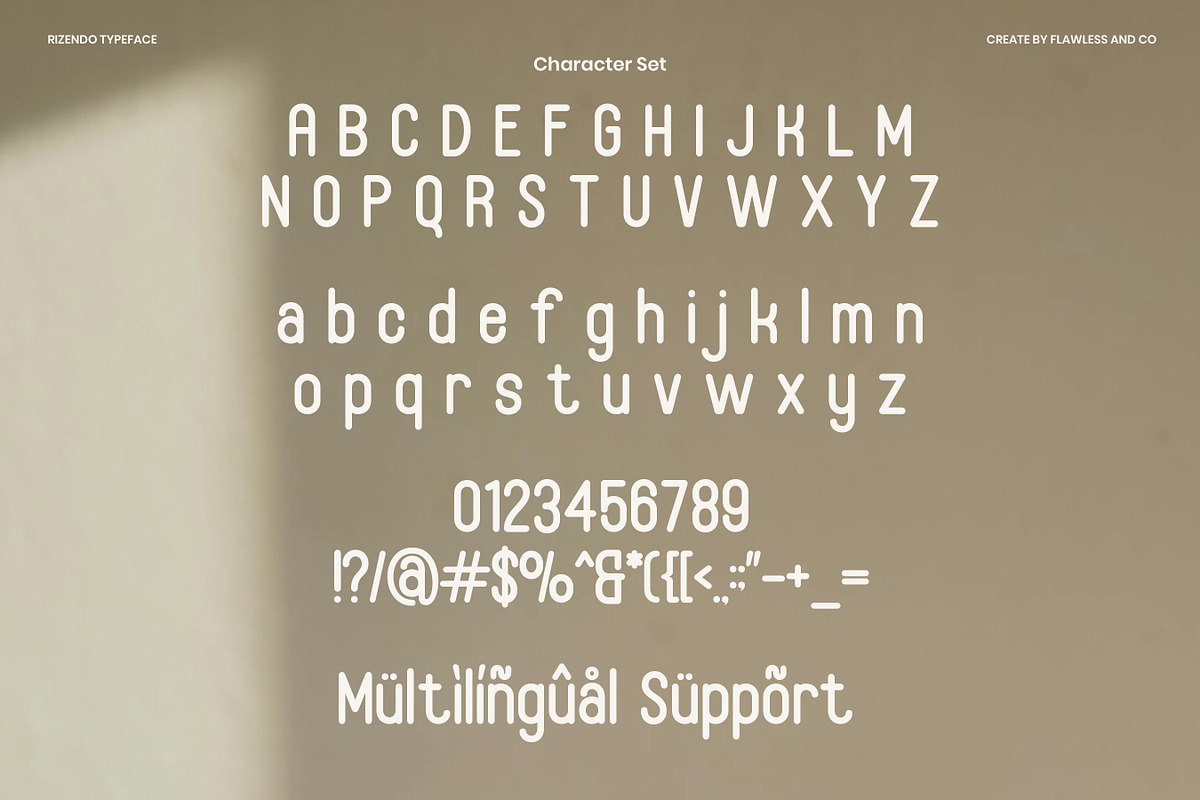 Rizendo - Monoline Font, a Font by Flawless And Co (Photo 10 of 10)