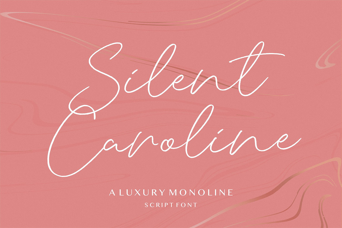Silent Caroline - Luxury Font, a Script Font by Letterative Studio (Photo 1 of 7)
