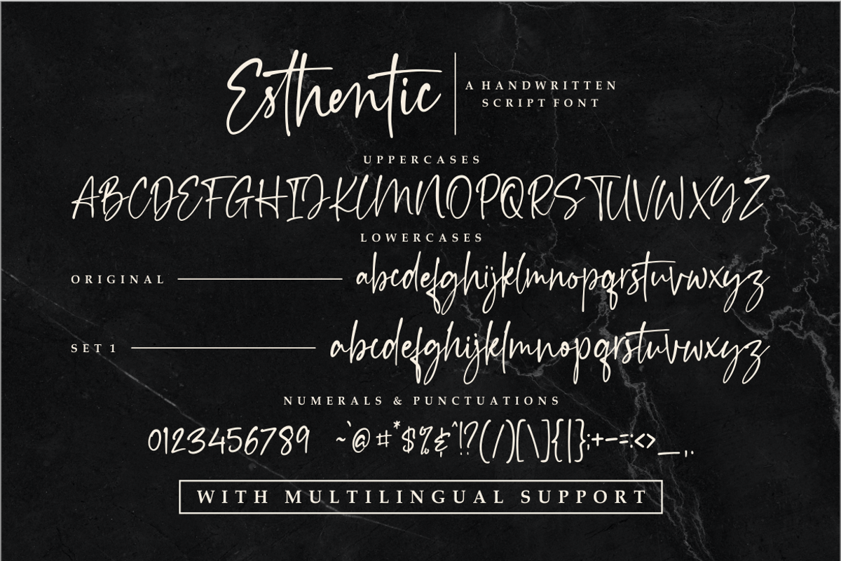 Esthentic a Handwritten Script Font, a Script Font by Vilogsign (Photo 10 of 10)