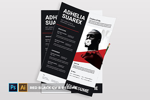 Red Black CV & Resume