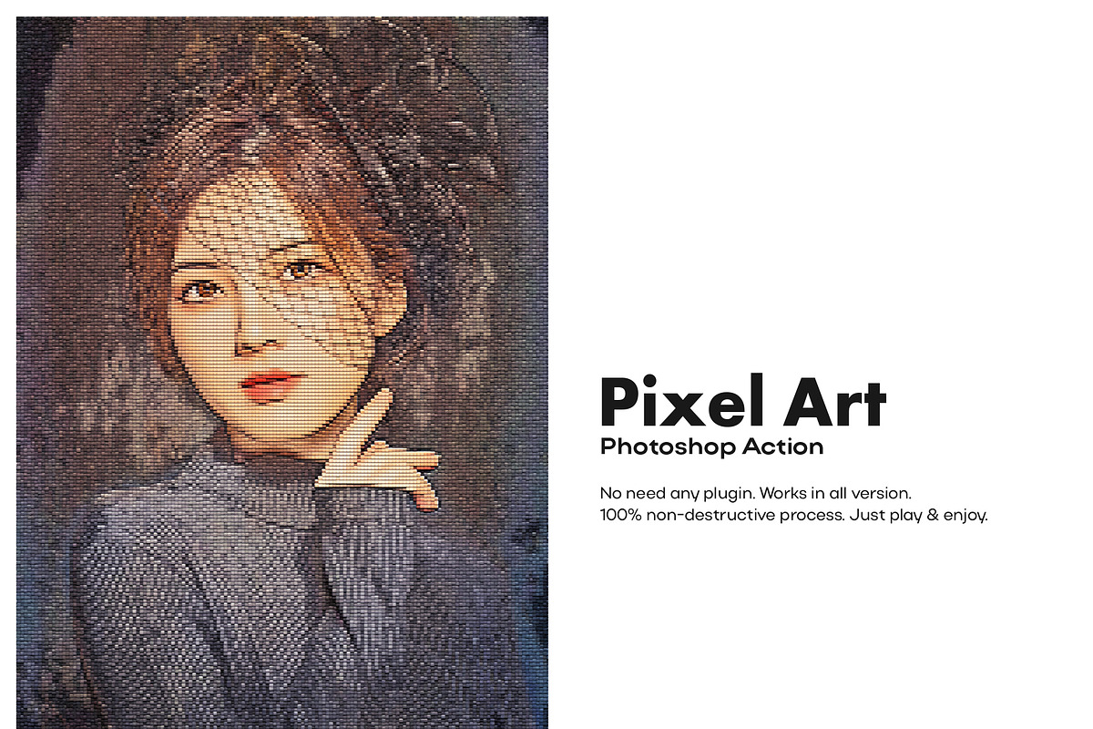 Pixel Art Photoshop Action, an Action Add-On by DesignCave (Photo 2 of 2)