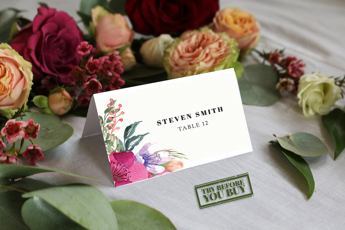 Canva Escort Card Template, an Invitation Template by ShineOnWedding (Photo 4 of 12)