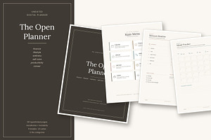 The Open Planner, a Stationery Template by The Clipart House