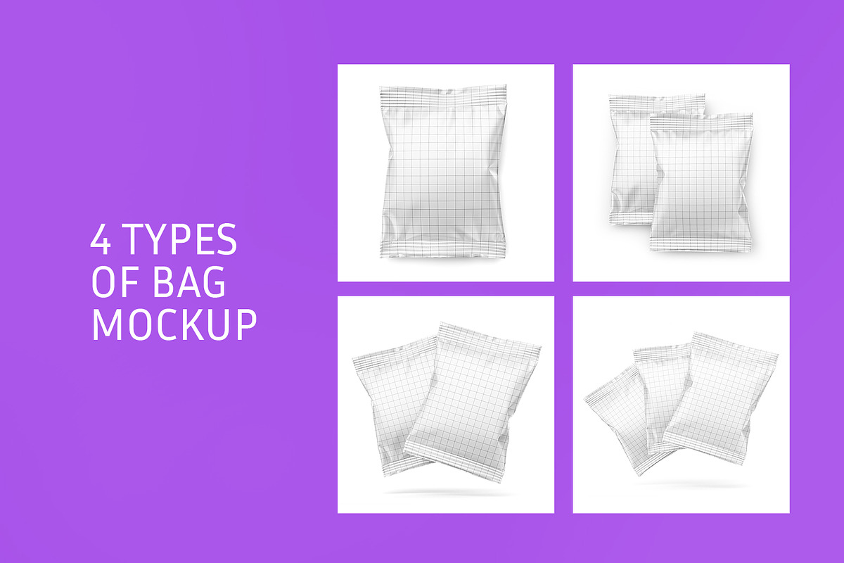 Snack bag mockup set, a Cups & Container Mockup by ShooShooShop (Photo 3 of 7)