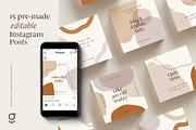 Organic Shapes Brand Pack, a Social Media Template by Galerie Design Studio (Thumbnail 4 of 14)