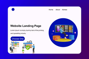 Website Landing Page 3D Illustration