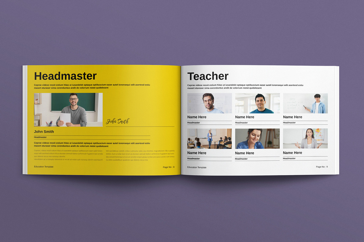 Education Template Landscape, a Brochure Template by E-Type