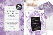 Ultra violet wedding set, an Invitation Template by Helen Halik art (Thumbnail 1 of 8)