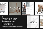 Yoga Canva InstagramTemplates, a Social Media Template by VeliusCreativeStudio (Thumbnail 1 of 8)