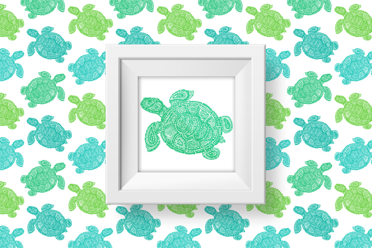 Happy SEA Life, a Pattern Graphic by ekaart (Photo 2 of 5)